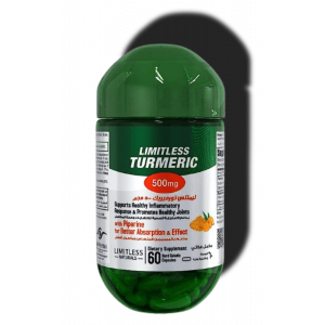 LIMITLESS TURMERIC ( TURMERIC EXTRACT 500 MG + PIPERINE 2.5 MG ) DIETARY SUPPLEMENT 60 CAPSULES